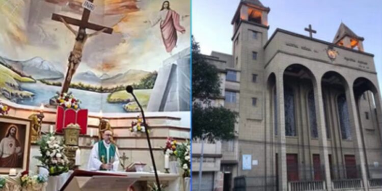 Sacerdote muere tras caerle encima una cruz durante una misa transmitida en vivo